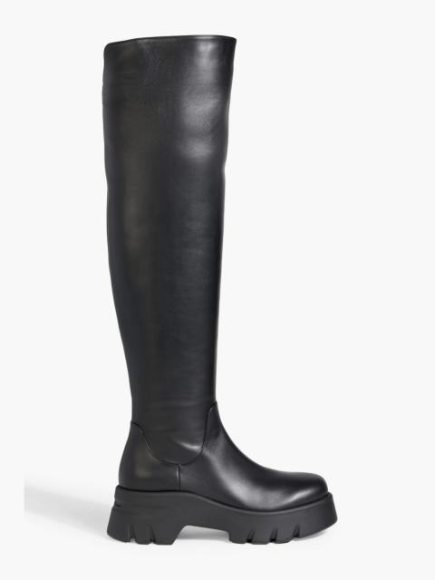 Gianvito Rossi Montey leather platform over-the-knee boots