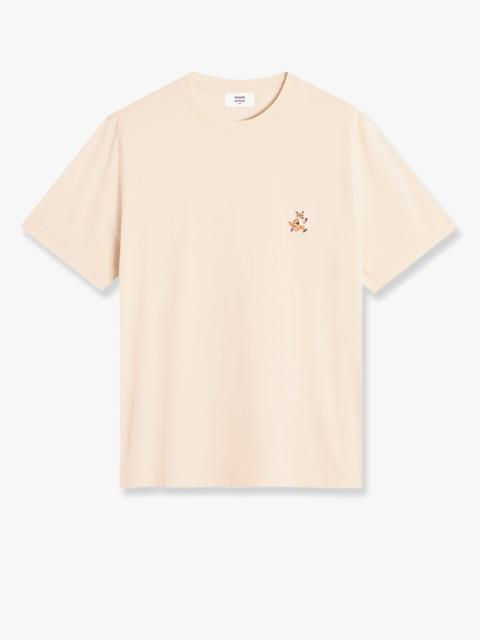 Maison Kitsune Cotton T-Shirt With Iconic Patch On The Front