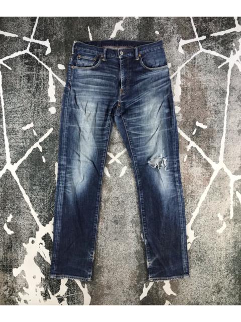Other Designers Vintage - Vintage Levi's 551 Jeans Distress Dark Wash Denim KJ919