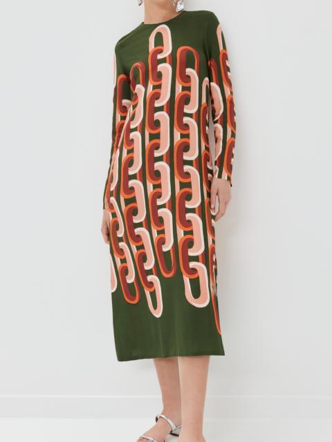 La DoubleJ Long Sleeve Midi Swing Dress