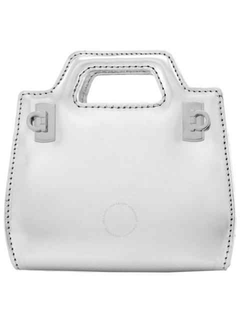 FERRAGAMO Ferragamo Ladies Grey Wanda Micro Crossbody Bag