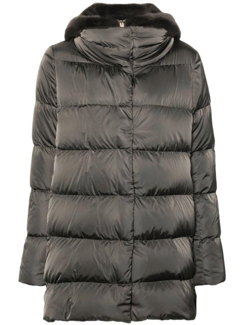 Herno Herno Women Piumino A-Shape In Raso E Lady Alternative Fur
