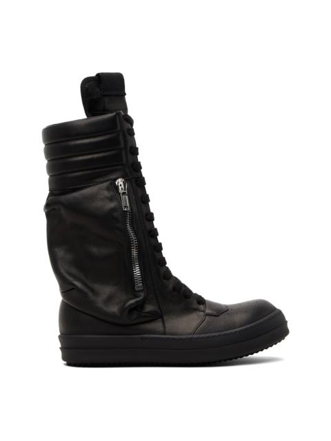 Rick Owens Black Temple Cargo Geobasket Sneakers