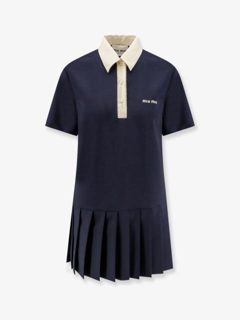 Miu Miu Miu Miu Mohair And Virgin Wool Short Dress