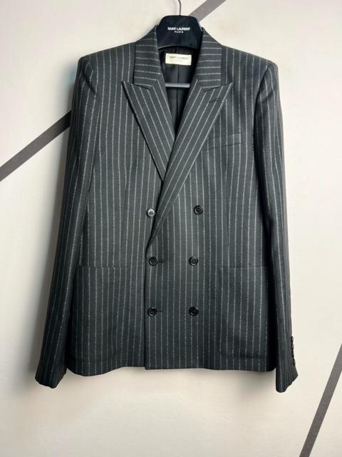 SAINT LAURENT Paris Saint Laurent SS20 Lurex Pinstripe Blazer