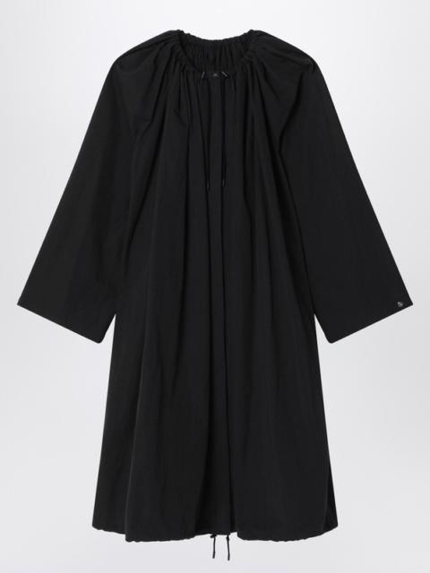 TOTEME Black gathered coat in cotton blend