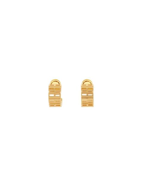 BALENCIAGA Women's Nano Hoop Earrings in Shiny Gold