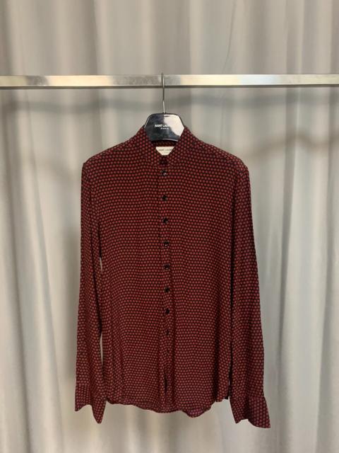 SAINT LAURENT Saint Laurent 15SS Silk Black Red Polka Dot Shirt