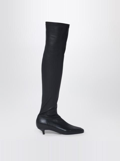 TOTEME Day knee-high boots in black nappa leather