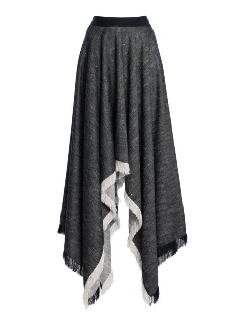 KALLMEYER Felicity Fringed Maxi Skirt black/white
