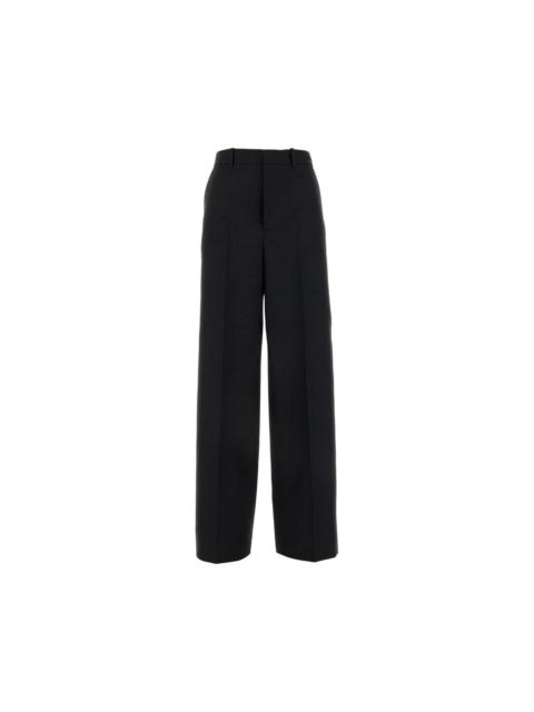 GUCCI GUCCI Black Slate Wool Wide Leg Pant New & Authentic (Women'