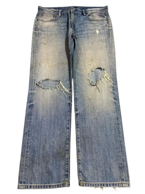 Other Designers Japanese Brand - Vintage Japanese Uniqlo Mud Wash Style Distressed Jeans