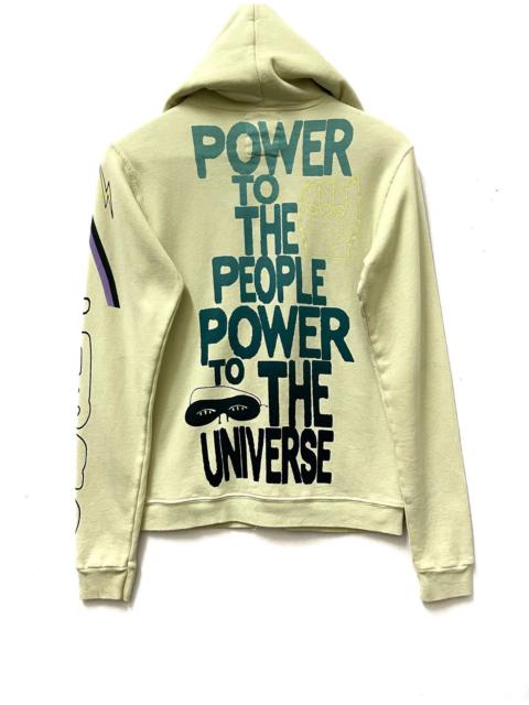 Other Designers Japanese Brand - The People Power To The Universe Full Zipper Hoodie Cream
