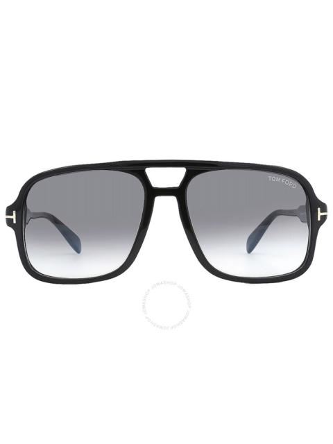 Tom Ford Falconer Smoke Gradient Navigator Men's Sunglasses FT0884 01B 60