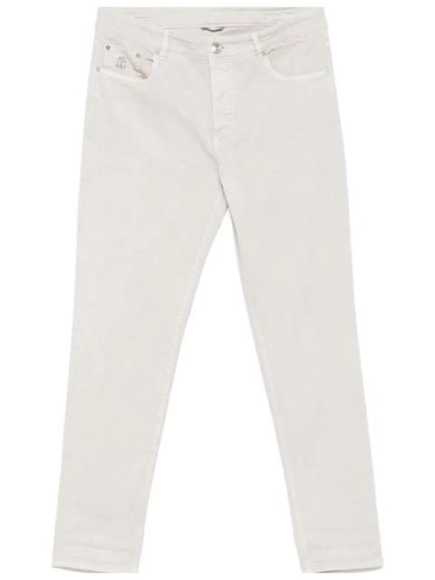 Brunello Cucinelli Garment-Dyed Comfort Lightweight 5-Pocket Jeans