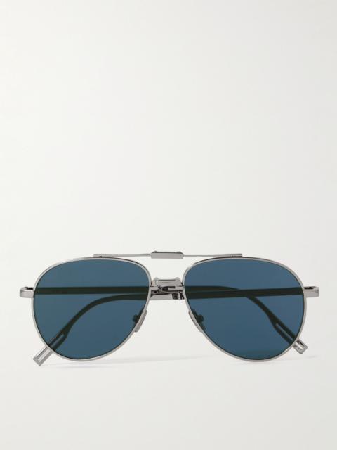 Dior Dior90 A1U Aviator-Style Silver-Tone Sunglasses Silver