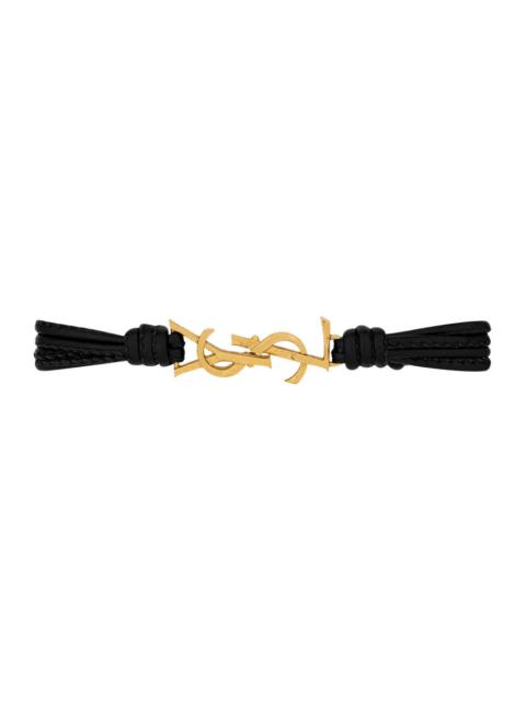 SAINT LAURENT Saint Laurent Women Bracelet 'Q_Nappa Paris' With Metallic Finish In Leather For Women
