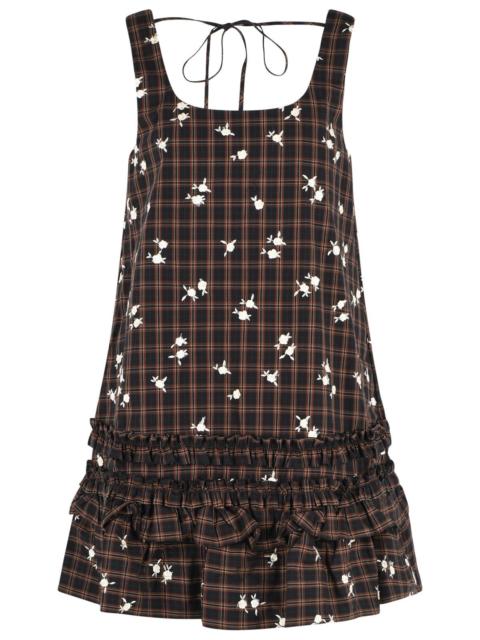 GANNI Ganni Cotton Mini Dress Brown Women