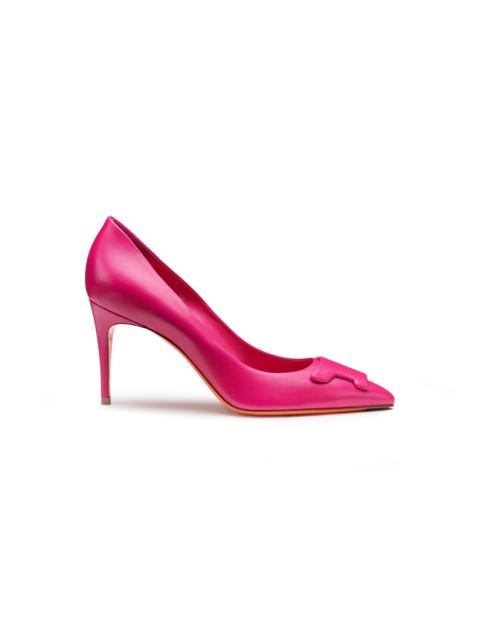 Santoni Women's pink leather high-heel Santoni Sibille pump