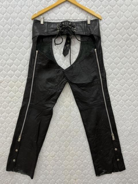 Other Designers Genuine Leather - (Hh). HORN WORK LEATHER PUNK ROCK PANTS