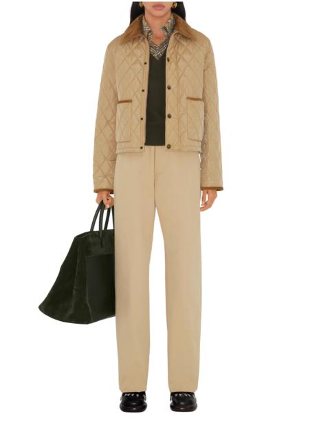 Burberry burberry Cotton Tailored Trousers in Cracker at Nordstrom