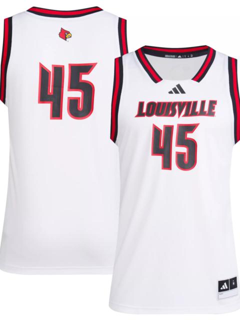 adidas adidas Men's Louisville Cardinals White Swingman Jersey