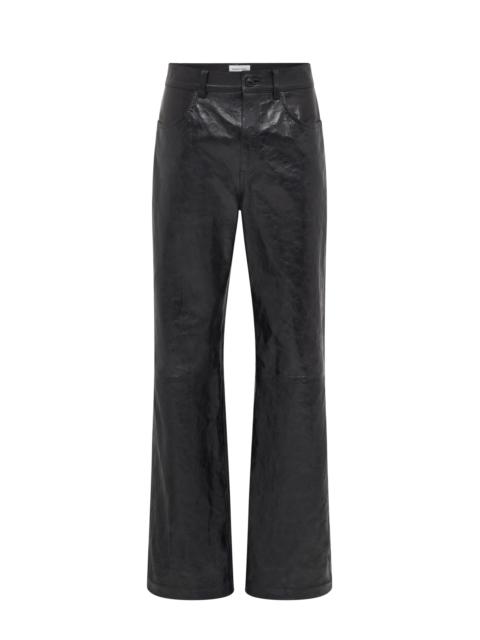 Marine Serre GloSSy Moon Leather Straight Trousers