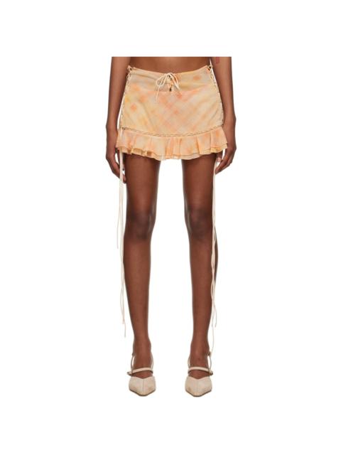 KNWLS Pink Scallop Miniskirt