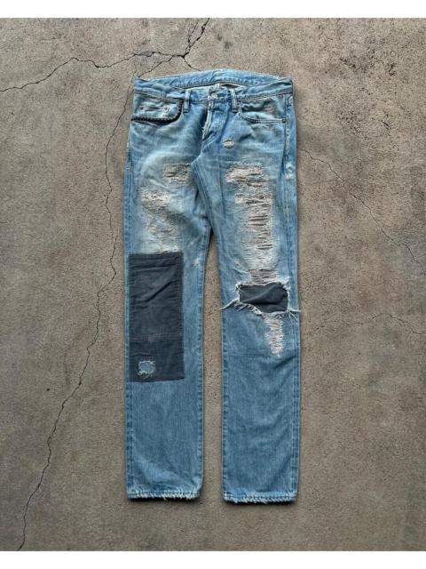 Hysteric Glamour (30x32) VINTAGE HYSTERIC GLAMOUR JEANS DISTRESSED&PATCHED