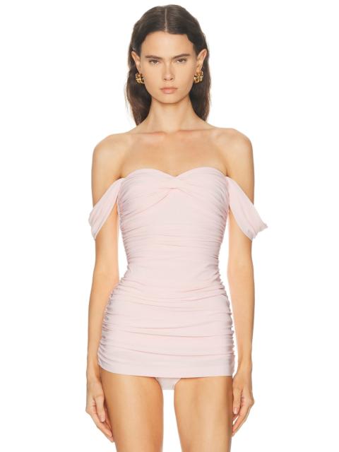 NORMA KAMALI Walter Mio With Wringlet Sleeve Bodysuit