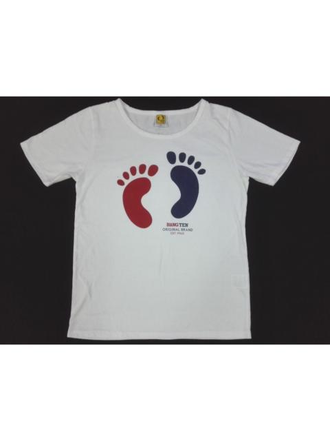 Other Designers Vintage - HANG TEN BIG LOGO Surf Wear Tee Orange Label