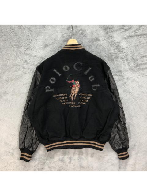 Other Designers Vintage - Vintage Polo Club Wool Leather Varsity Jacket #4806-171