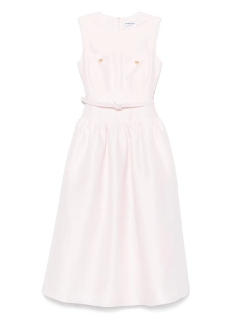 self-portrait taffeta midi dress