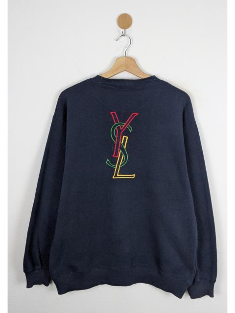 SAINT LAURENT Yves Saint Laurent YSL Pour Homme Sweatshirt 90s Embroidery