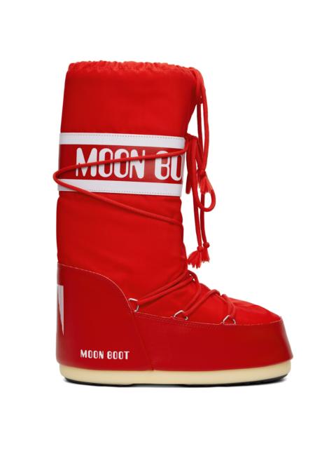 MOON BOOT Red Icon Nylon Boots