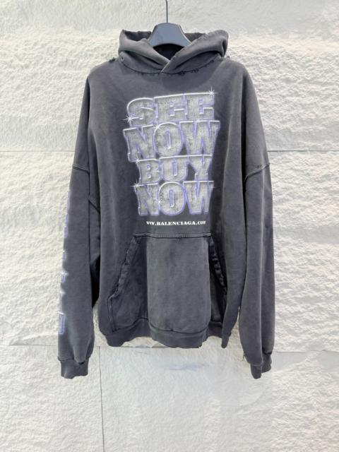 BALENCIAGA Balenciaga diamond print "See Now Buy Now" hoodie cotton