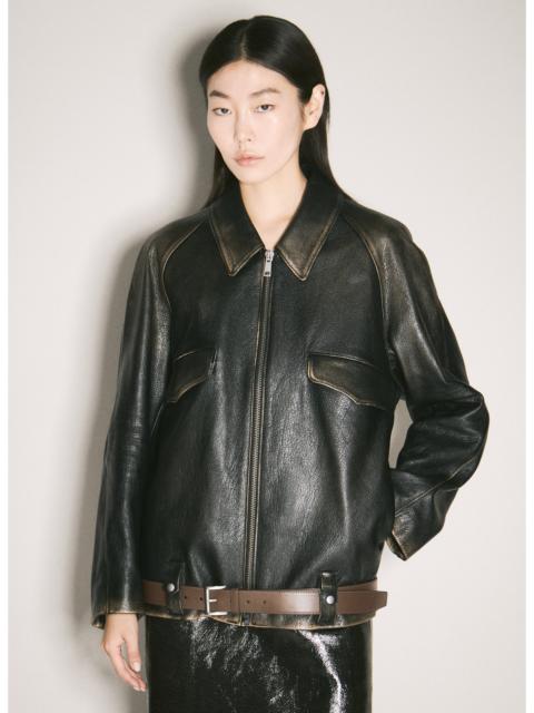 Prada Prada Women Leather Blouson Jacket