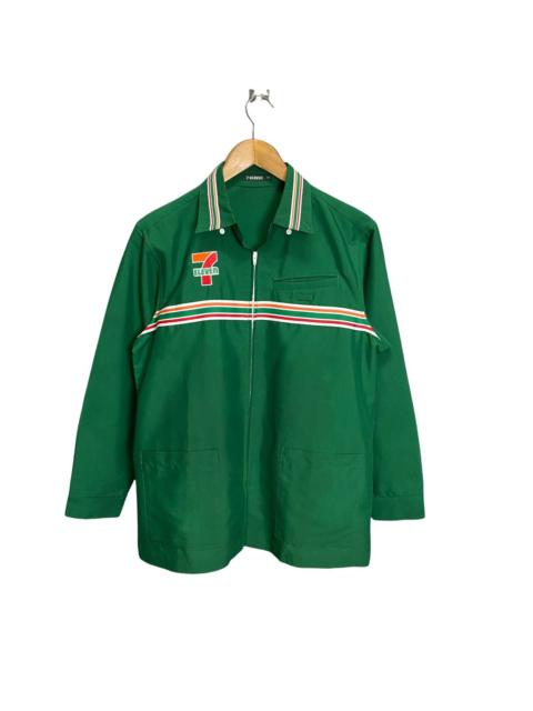 Other Designers vintage 7eleven big logo worker uniform shirt zipper up