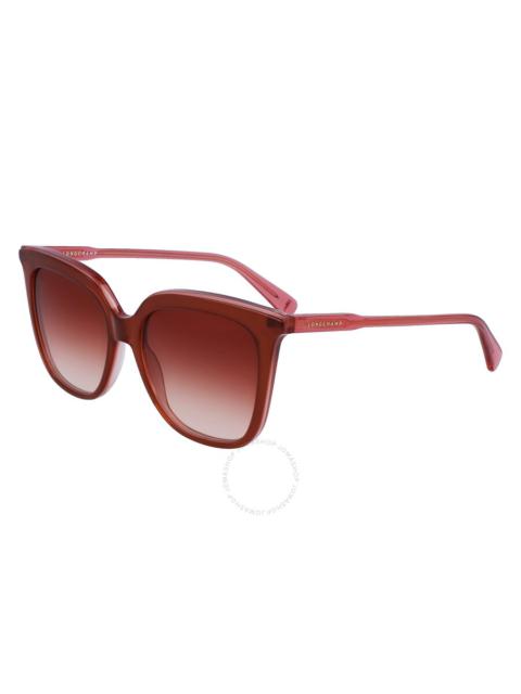 Longchamp Longchamp Brown Gradient Square Ladies Sunglasses LO728S 207 53