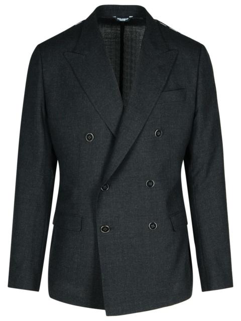 Dolce & Gabbana Dolce & Gabbana 'Drop 7' Dark Grey Wool Blazer Men