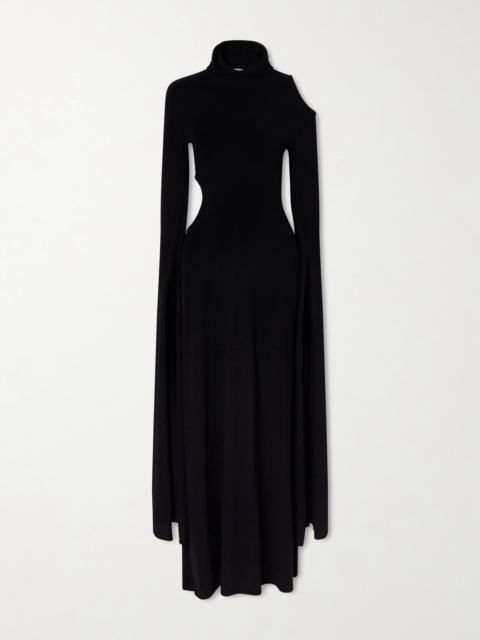 GABRIELA HEARST Daya Hooded Cutout Silk Maxi Dress