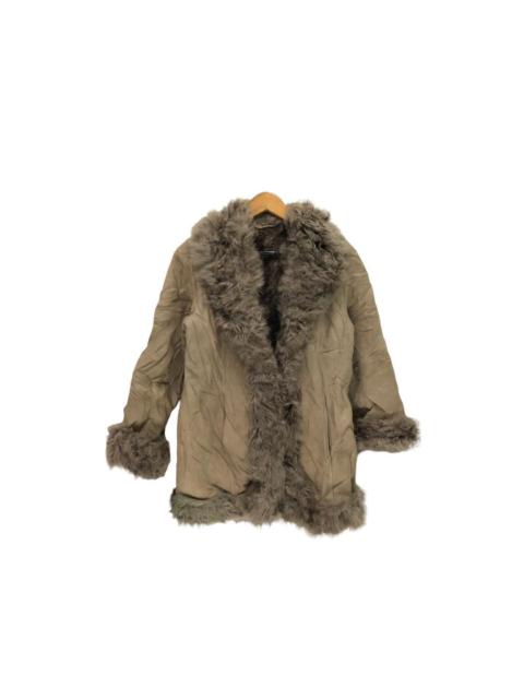 Other Designers Japanese Brand - Vintage Leder Gris Leather Fur Sherpa Jacket