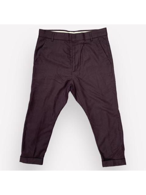 Haider Ackermann Fleece/Cashmere Blend Drop Crotch Cropped Pants