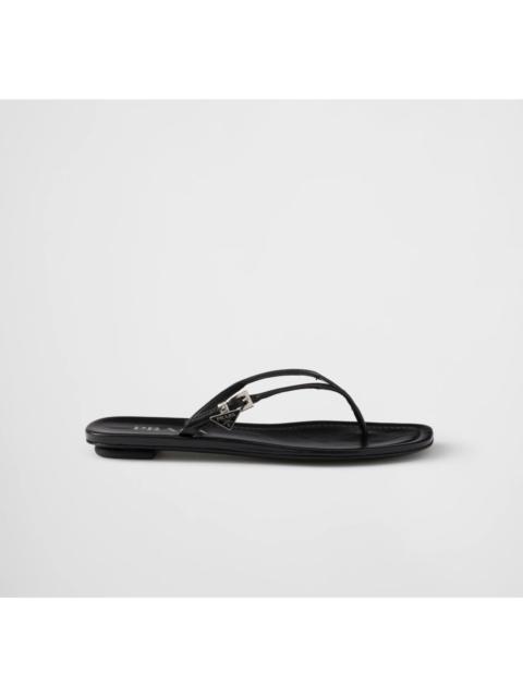 PRADA LEATHER THONG SANDALS