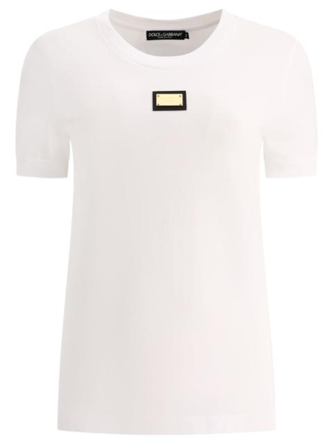 Dolce & Gabbana Jersey T Shirt With Dg Logo Tag