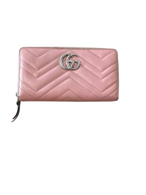 GUCCI Gucci GG Marmont Zip Around Wallet Matelasse Leather