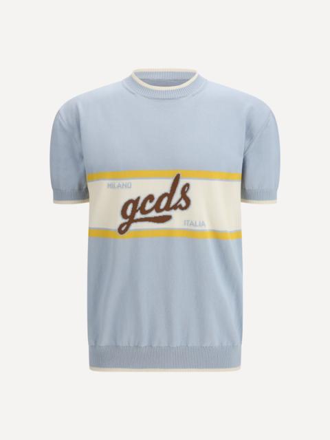 GCDS Logo Script Crewneck with short sleeves