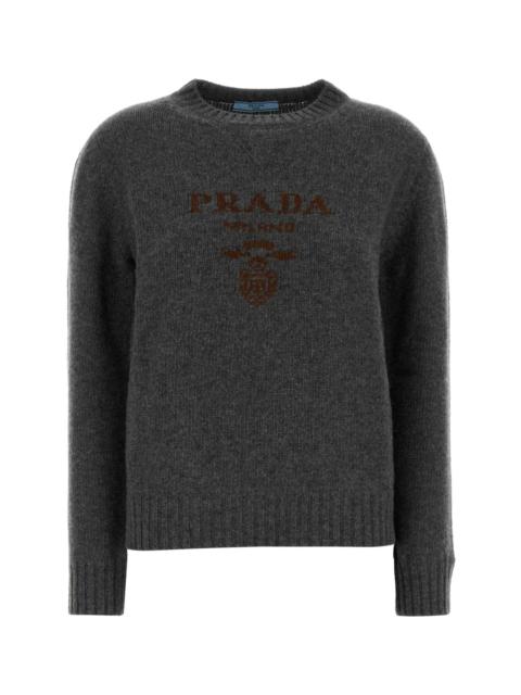 Prada Dark Grey Wool Blend Sweater