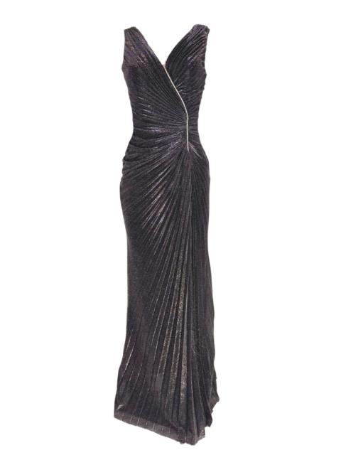 Other Designers Gilded Waves Black Shimmer Gown