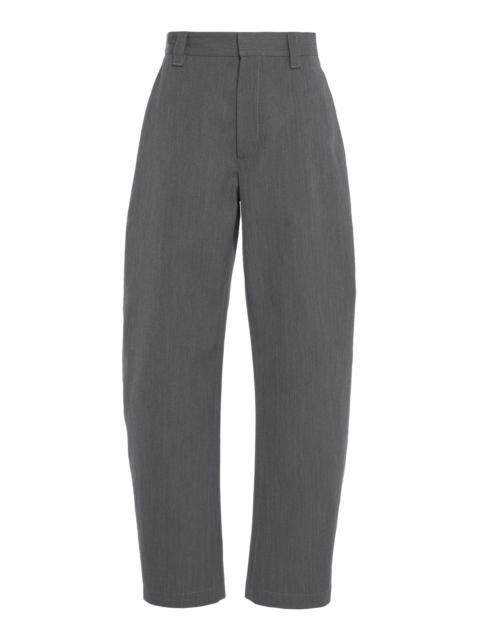 Bottega Veneta Wool-Cotton Tapered Trousers grey